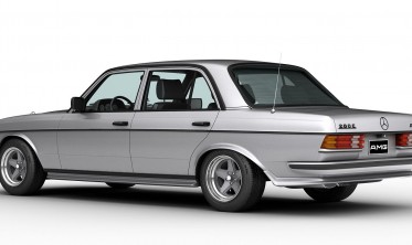 Накладка диффузор заднего бампера Mercedes W123 стиль AMG фото