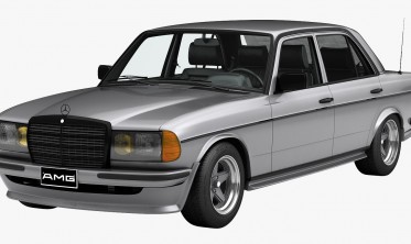 Накладка диффузор переднего бампера Mercedes W123 стиль AMG фото