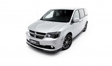 Тюнинг накладка (юбка) на передний бампер Dodge Grand Caravan Mk5 рестайл Maxton design фото