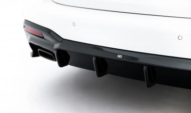 Тюнинг диффузор на задний бампер BMW G30, G31 M-Pack (под одинарные насадки) фото