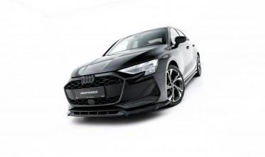 Тюнінг накладка (губа) на передній бампер Audi A3 8Y sedan 2024- Maxton design вар. 1 фото
