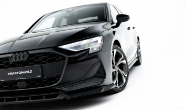 Тюнінг накладка (губа) на передній бампер Audi A3 8Y sedan 2024- Maxton design вар. 1 фото
