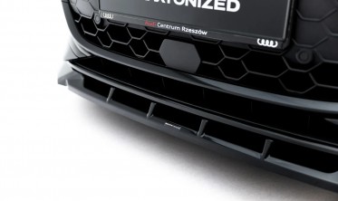 Тюнінг накладка (губа) на передній бампер Audi A3 8Y sedan 2024- Maxton design вар. 1 фото