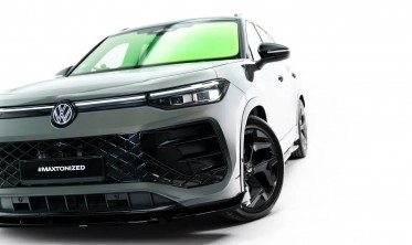 Тюнинг сплиттер на передний бампер VW Tayron MK1 R-line вар. 2 фото