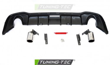 Задний тюнинг диффузор VW Golf 8 2019-2024 с led стопом фото
