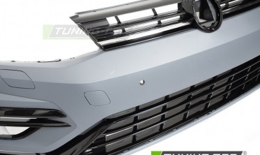 Передний тюнинг бампер VW Golf 7 2012-2017 в R спорт стиле фото