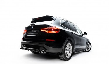 Центральный диффузор на задний бампер BMW X3 G01 Maxton design фото
