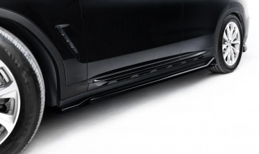 Боковые тюнинг накладки на пороги BMW X3 G01 Maxton design фото
