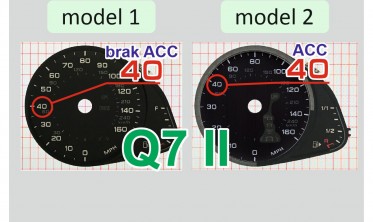Шкали-замінники з миль на кілометри Audi Q7 mk2 фото