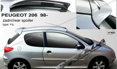 спойлер багажника Peugeot 206 фірми Stylla фото