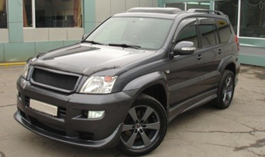 реснички (накладки на фары) Land Cruiser Prado 120 фото