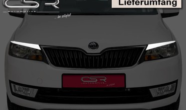 реснички (накладки на фары) Skoda Rapid CSR фото
