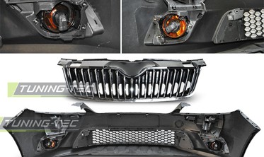 ! бампер передний Skoda Fabia II в стиле RS фото