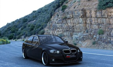 Тюнинговый диффузор переднего бампера BMW 3 E90 / E91 рестайл  фото