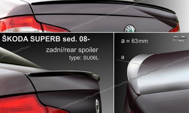 липспойлер широкий Skoda Superb II sedan  фото