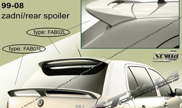 спойлер верхний Skoda Fabia MK1 хетчбек фото