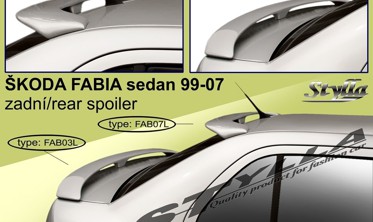спойлер верхній Skoda Fabia I седан на 3 кріплення фото