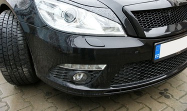 Накладки на фары (реснички) Skoda Octavia II (A5) РЕСТАЙЛ косые фото