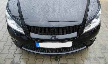 Накладки на фары (реснички) Skoda Octavia II (A5) РЕСТАЙЛ косые фото