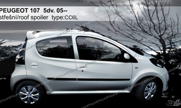 спойлер багажника Peugeot 107 версия 5 дверей фото