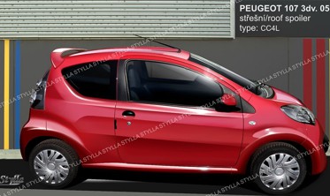 спойлер багажника Peugeot 107 версия 3 двери фото