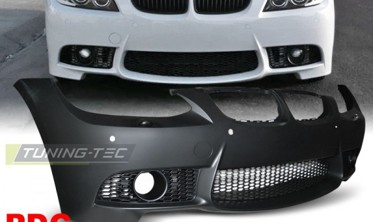 Бампер передній BMW 3 E90, Е91 дорестайл стиль М3 з вирізами під парктроніки фото