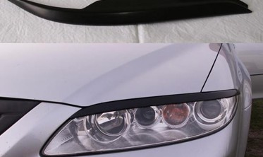 Накладки на фары (реснички) Mazda 6 узкие ровные (вариант 2) фото