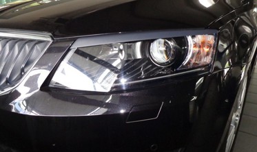 Реснички (накладки на фары) Skoda Octavia III фото