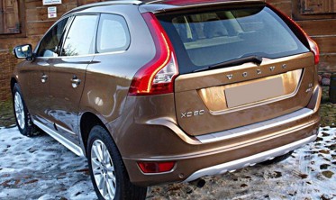 Накладка заднього бампера Volvo XC60 під одну вихлопну  фото