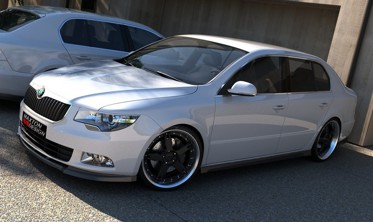 Диффузор (юбка) переднего бампера Skoda Superb II фото