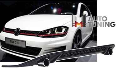 диффузор заднего бампера Volkswagen Golf 7 в стиле GTI фото