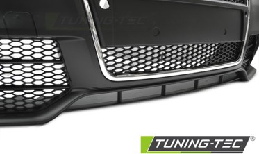 Тюнинговый бампер передний Audi A4 B7 стиль RS с решеткой (под парктроники) фото
