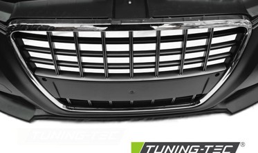 бампер передний Audi A3 8P рест. под парктроники стиль S-line (решетка black-chrome) фото
