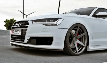 Тюнінговий дифузор переднього бампера Audi A6 C7 Ultra рестайл фото