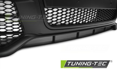 Тюнинговый бампер передний Audi A4 B7 в стиле RS с черной решеткой фото