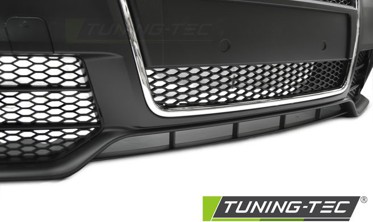 Бампер передний Audi A4 B7 стиль RS (решетка black-chrome) фото