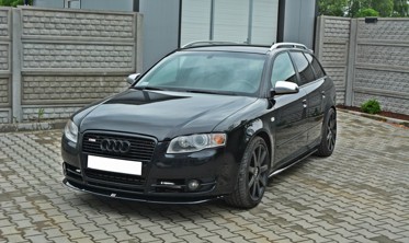 Тюниговая юбка под передний бампер Audi A4 B7 фото