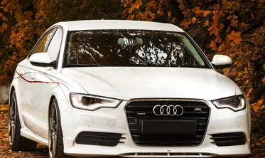 Накладка (юбка) передня Audi A6 C7 стиль ABT фото