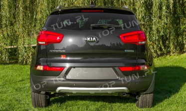 накладки на передний и задний бампер Kia Sportage (алюминий) фото