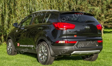накладки на передний и задний бампер Kia Sportage (алюминий) фото