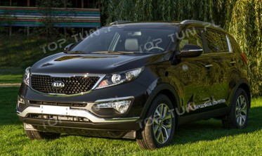 накладки на передний и задний бампер Kia Sportage (ABS-пластик) фото