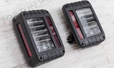 Задние LED фонари Jeep Wrangler JK (тонированные) фото