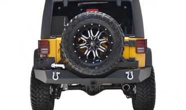 задний бампер для Jeep Wrangler JK с креплением под запаску фото