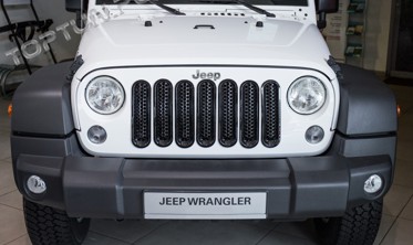 Накладки на решетку радиатора для Jeep Wrangler JK фото