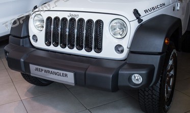 Накладки на решетку радиатора для Jeep Wrangler JK фото