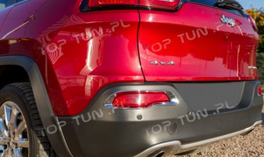хром накладки задних фонарей Jeep Cherokee фото