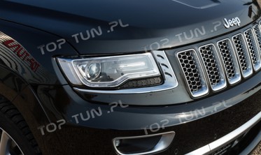 хром накладки на фари Jeep Grand Cherokee фото