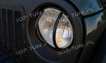 защитные накладки на передние фонари Jeep Wrangler  фото