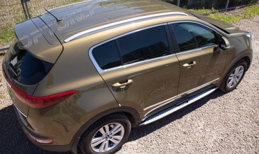 пороги (підніжки бічні) Kia Sportage (оригінальний стиль KIA) фото