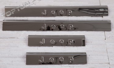накладки на пороги із нержавіючої сталі Jeep Wrangler JK фото